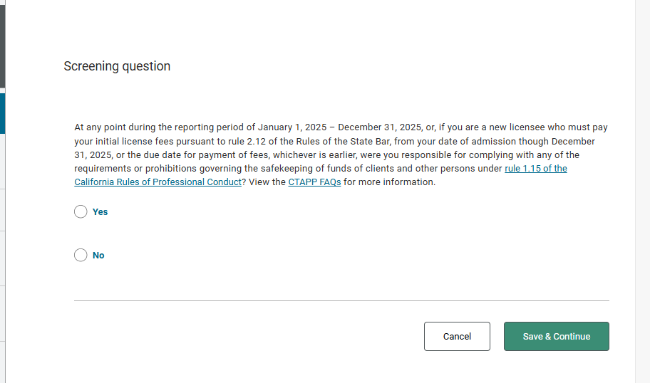 Complete your CTAPP reporting