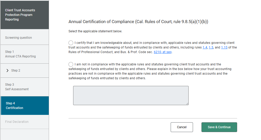 Complete your CTAPP reporting