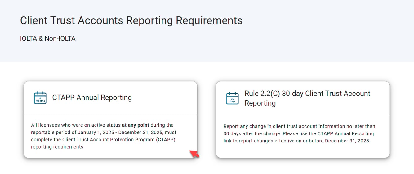 Complete your CTAPP reporting