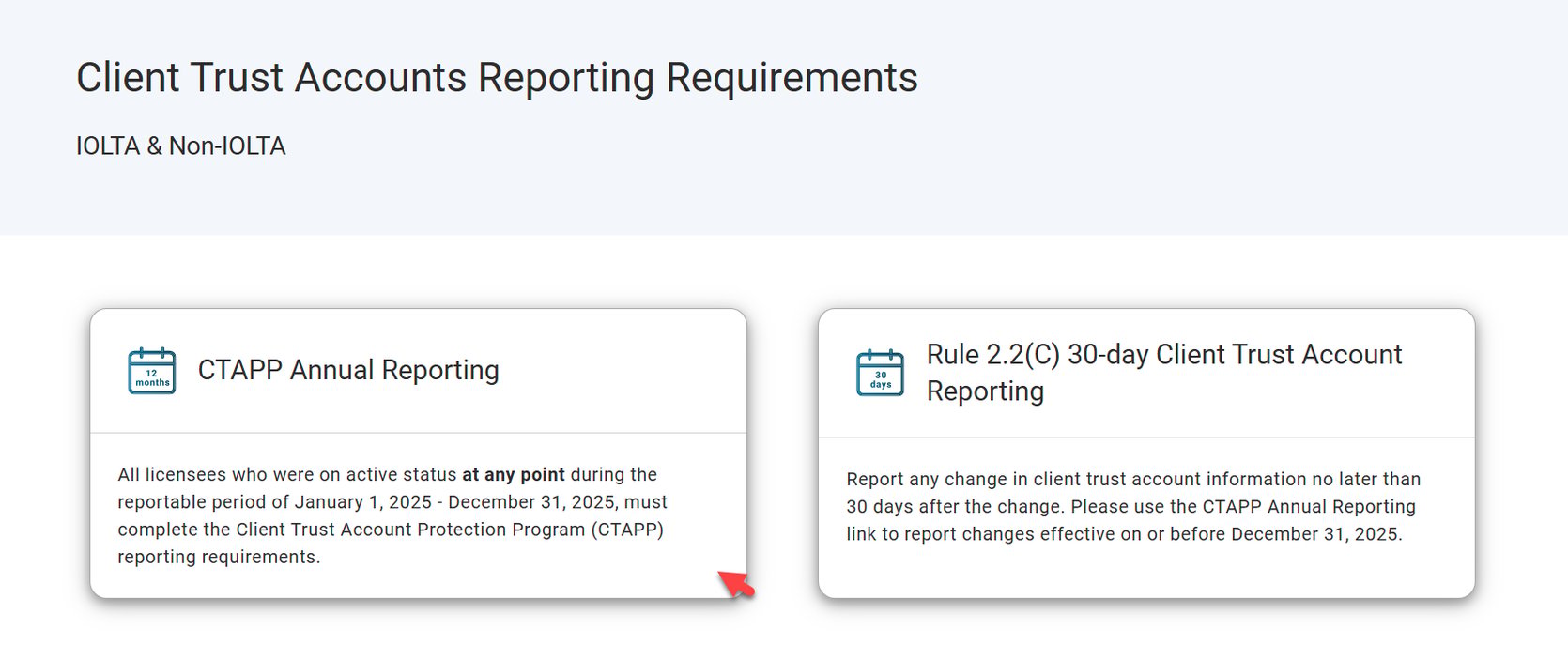 Complete your CTAPP reporting