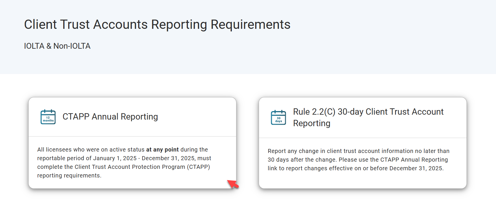 Complete your CTAPP reporting