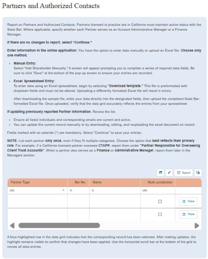 Partners & Authorized Contacts Segment